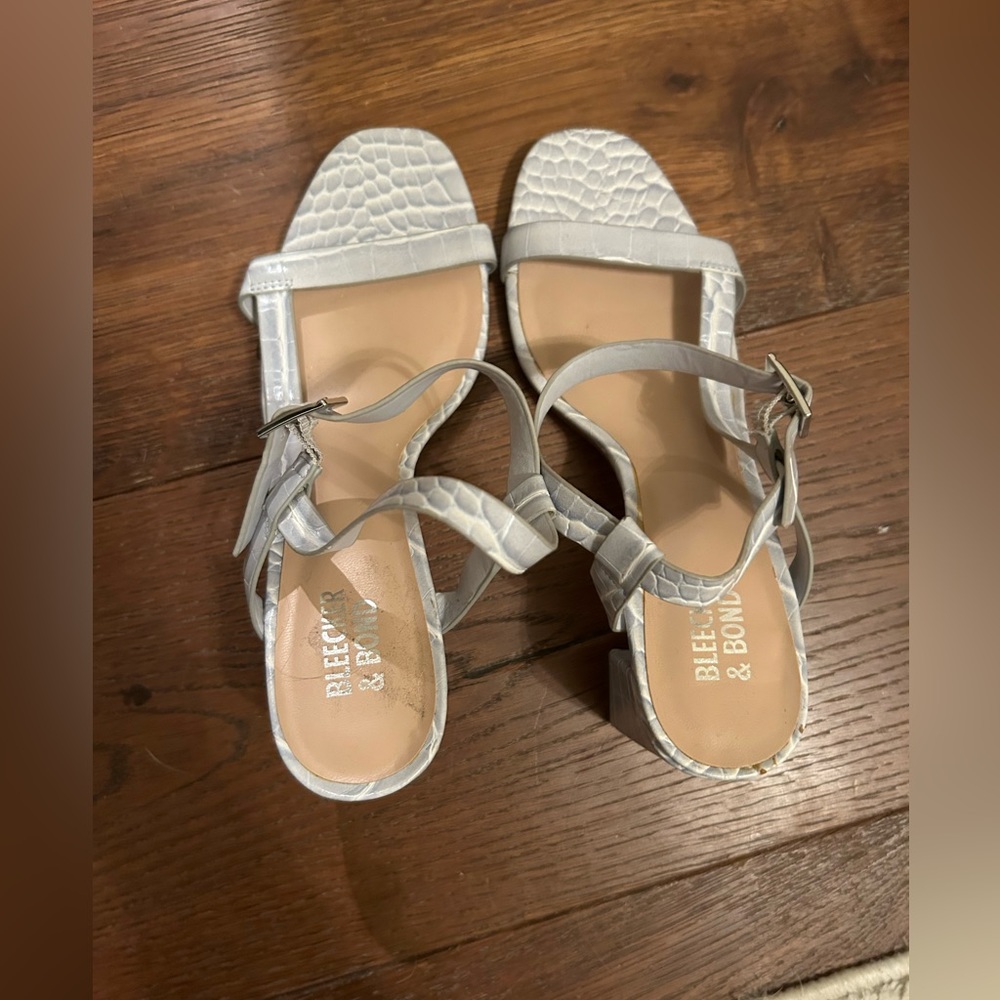 Light Blue Snakeskin Heels